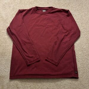 Men's Burgundy Long Sleeve Tee